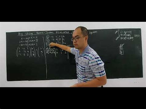 Gaussian elimination is usually carried out using matrices. GAUSS JORDAN ELIMINATION METHOD 1 CK MATHS CHALKBOARD ...