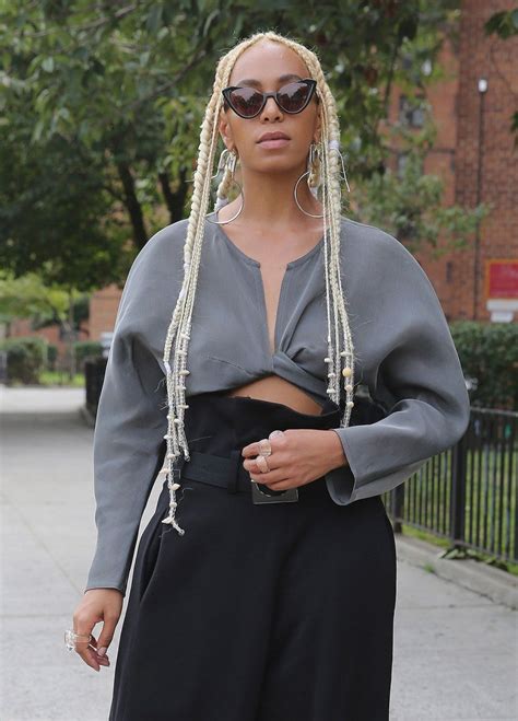 Solange Knowles Debuts Platinum Blonde Braids At New York Fashion Week