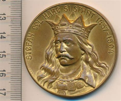 Romania Stefan Mare Stephen Stephan The Great 1504 1904 Medal Romanian