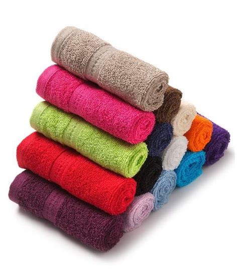 Z Decor Set Of 20 Poly Cotton Face Towel Multi Color Buy Z Decor