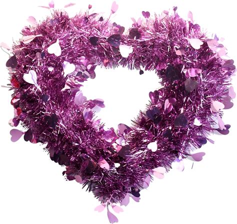 Valentines Day Heart Shaped Wreath Romantic Front Door Wreath Hanging
