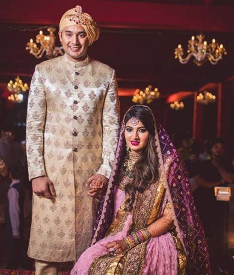 Anam Mirza And Asad Azharuddins First Look From Their Reception Looks