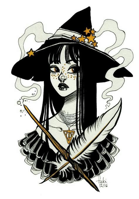 Witch By Fukari Witch Drawing Witch Art Character Art