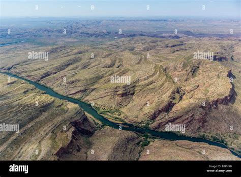 Aerial View Of The Man Made Ord River Between Lake Kununurra And A