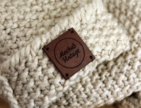 Personalized Knitting Labels Custom Leather Labels Etsy