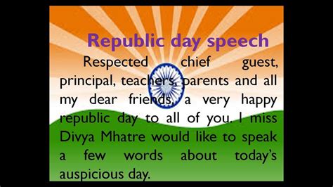 Republic Day Speech In English 26 January Speech By Smile Please World