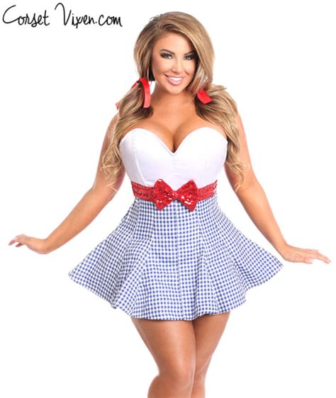 Sexy Dorothy Corset Dress Costume Wizard Of Oz Costumes