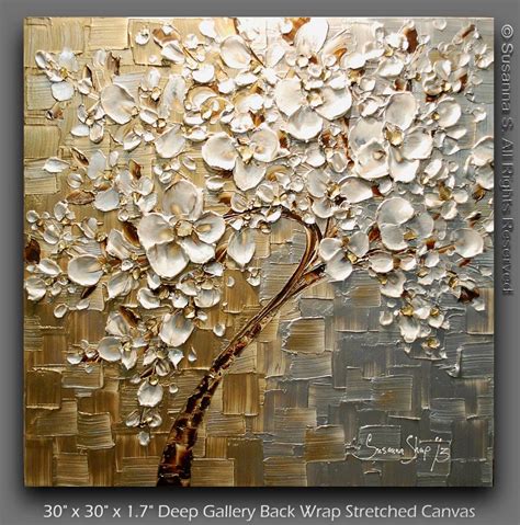 Original Large Abstract Contemporary Tree Painting Textured Modern