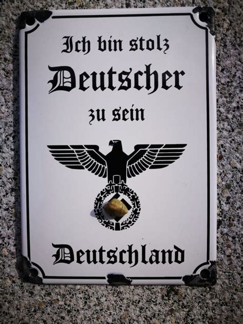 German Enamelled Sign Ich Bin Stolz Deutscher Zu Sein Catawiki