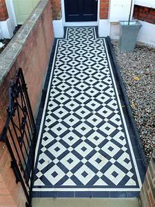 Black, And, White, Victorian, Mosaic, Tile, Path, Balham, London