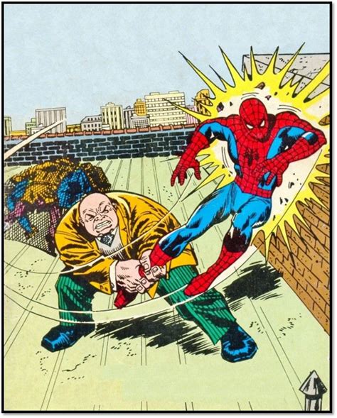 Spider Man Vs Kingpin Retro Comic Art Marvel Comics Art Spiderman Art