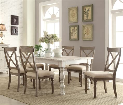 7 Piece Farmhouse Dining Set By Riverside Furniture Wolf And Gardiner