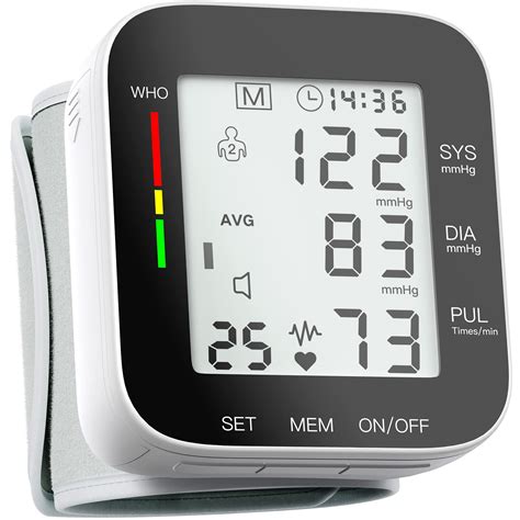 Buy Wrist Blood Pressure Monitor Automatic Large Lcd Display Adjustable