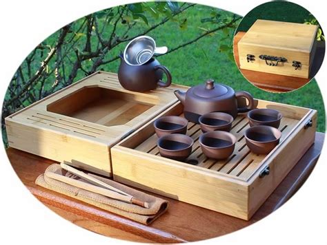 Buy Yixing Zisha Tea Set With Bamboo Tea Tray B Valley Green Tea