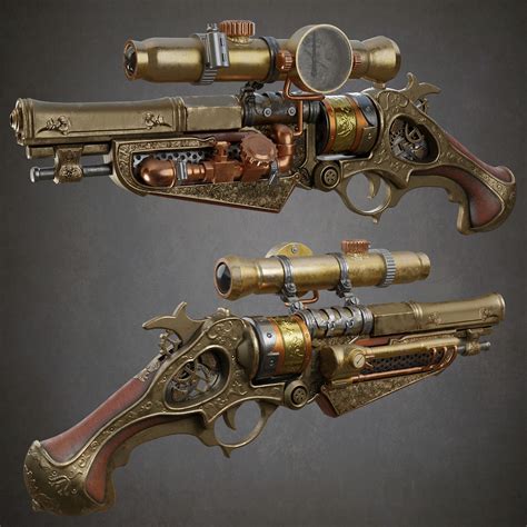 Steampunk Gun Finished Projects Blender Artists Community