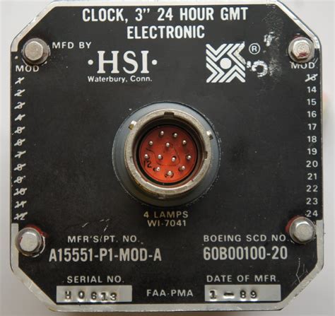 Haydon A15551 P1 Aircraft Clock Boeing 60b00100 20 Haydon A15551