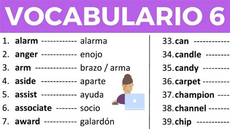 Traductor gratis de inglés a español más preciso. Vocabulario en inglés con pronunciación lección 6 de 8 ...
