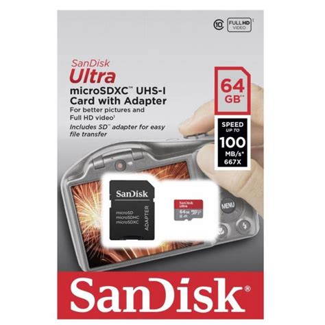 Great savings & free delivery / collection on many items. SanDisk 64GB Micro SDXC Ultra UHS-I Class 10 - SDSQUAR ...