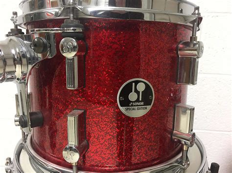 9 Piece Sonor Special Edition 2013 Red Sparkle Drum Kit | Reverb