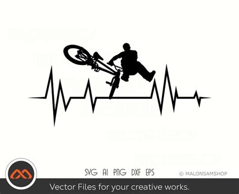 Bmx Svg Heartbeat Bmx Svg Bike Svg Bmx Png Bmx Bike Svg Etsy