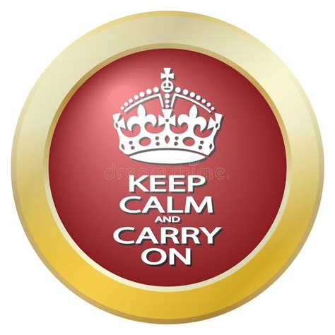 Keep Calm And Carry On Icon Stock Illustration Illustration Of Carry