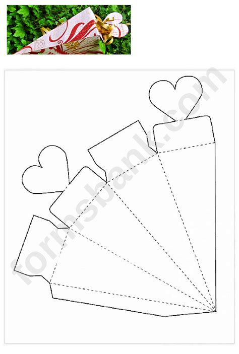 Check spelling or type a new query. Cone Gift Box With Hearts Template printable pdf download