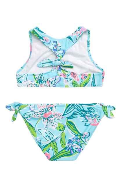 Nwt Little Girls Lilly Pulitzer Sz 5 Upf50 Maisie Bikini Bali Blue