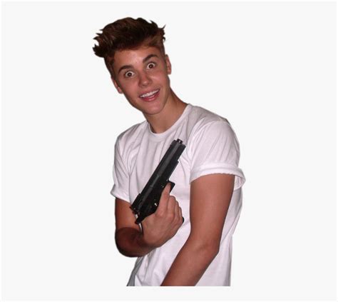 Justin Bieber With Gun Hd Png Download Kindpng