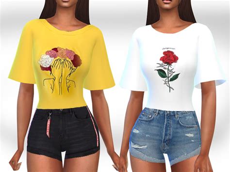 Female Trendy Crop Tops The Sims 4 Catalog