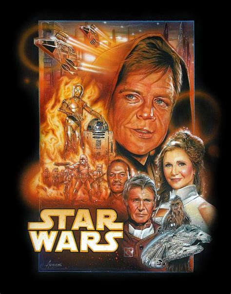 Amazing Drew Struzan Style Star Wars Vii Poster By Adam Schickling