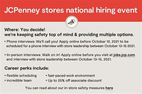 National Hiring Event Jcpenney Careers 2018 Jobs In Dallas Tx