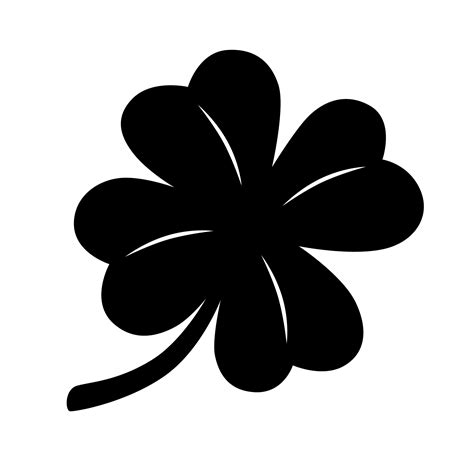 Four Leaf Clover Clipart Black And White