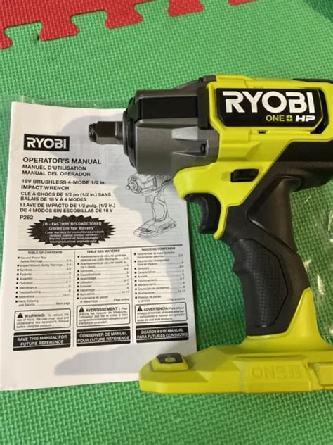 Ryobi P V One Hp Cordless Brushless Mid Torque Impact Wrench Tool Only