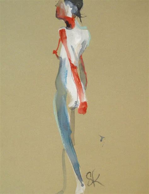 Nude Painting One Minute Pose Original Watercolor Etsy