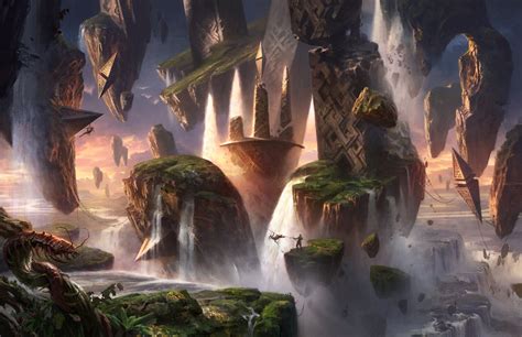 Zendikar Rising Key Art By Adam Paquette Fantasy Forest Fantasy City
