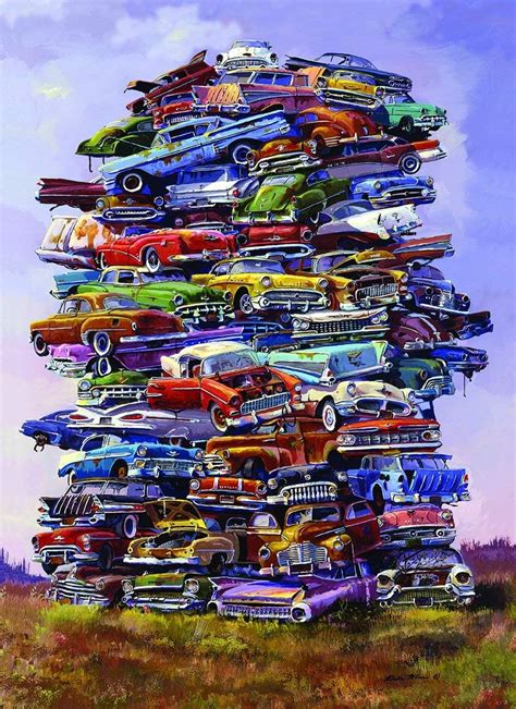 Tdc Games Classic Car Puzzle Fabulous 50s Junkpile By Dale Klee 1000