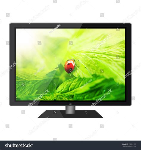 Hd Tv Nature Wallpaper On Screen Stock Illustration 110311577