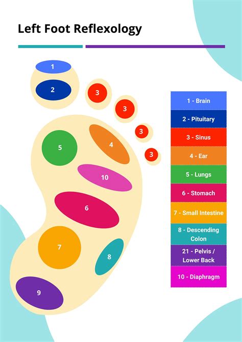 Foot Reflexology Profile Outline Foot Reflexology Chart Inside And My