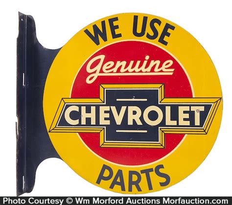 Antique Advertising Genuine Chevrolet Parts Sign Antique Advertising