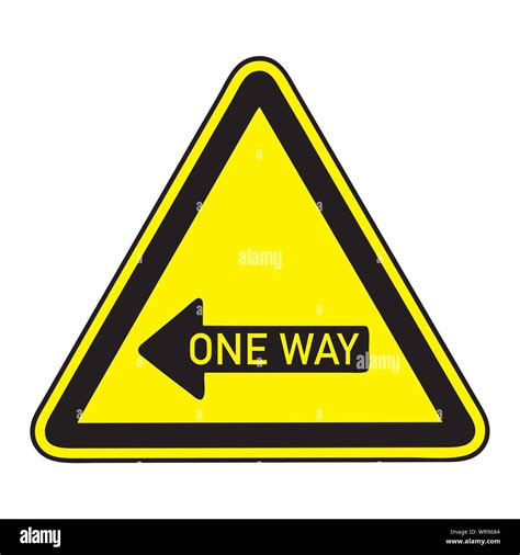 One Way Sign Stock Vector Image And Art Alamy