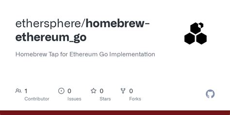 Github Etherspherehomebrew Ethereumgo Homebrew Tap For Ethereum Go