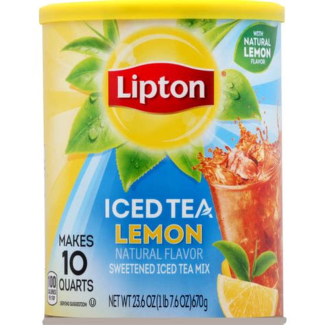 Lipton Iced Tea Mix Lemon King Kullen