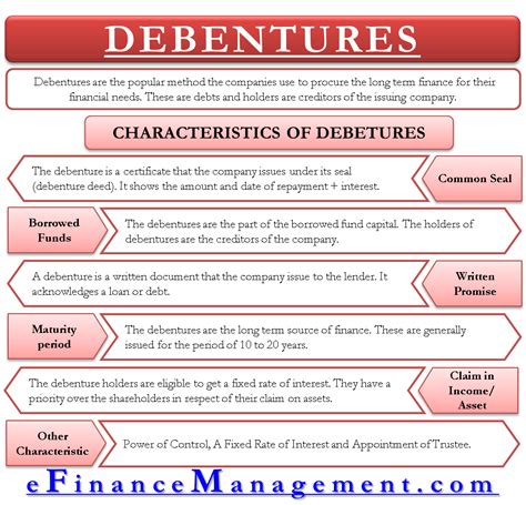 Financial statements will generally show a fair presentation when. Characteristics of Debenture | eFinanceManagement.com