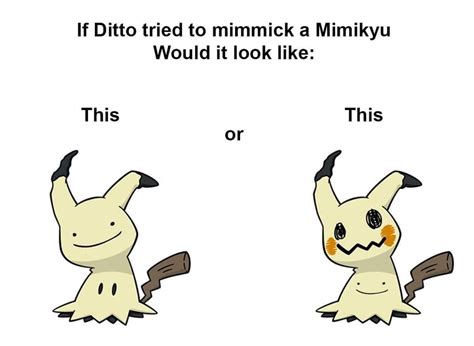 If Ditto Tried To Mimic A Mimikyu If A Dog Wore Pants Pokemon Funny