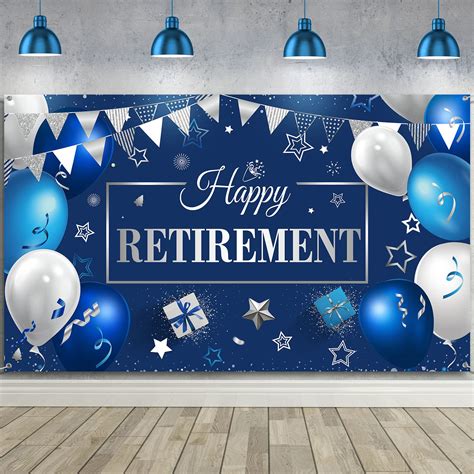 Buy Blulu Happy Retirement Party Decorations Extra Large Fabric Happy
