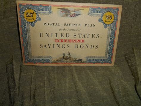 Wwii 1941 Postal Savings Plan United States Defense Savings Etsy