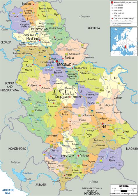 Political Map Of Serbia Serbia Travel Serbia Political Map