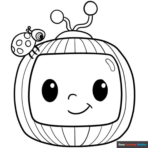 Cocomelon Logo Easy Coloring Page Easy Drawing Guides