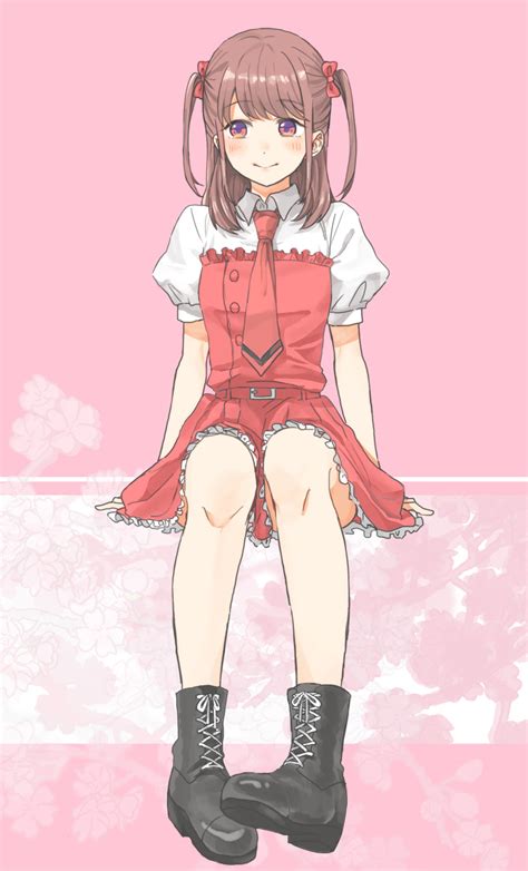 Ichii Maina Oshi Ga Budoukan Itte Kuretara Shinu Pink Neckwear Highres 1girl Belt Black