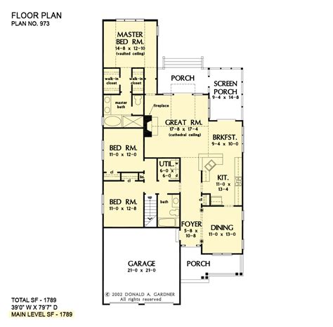 Modest Floor Plan House Plans Narrow Lot Home Plans